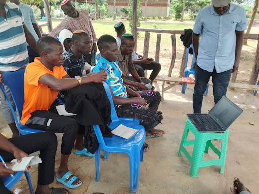Group of people celebrating on stage