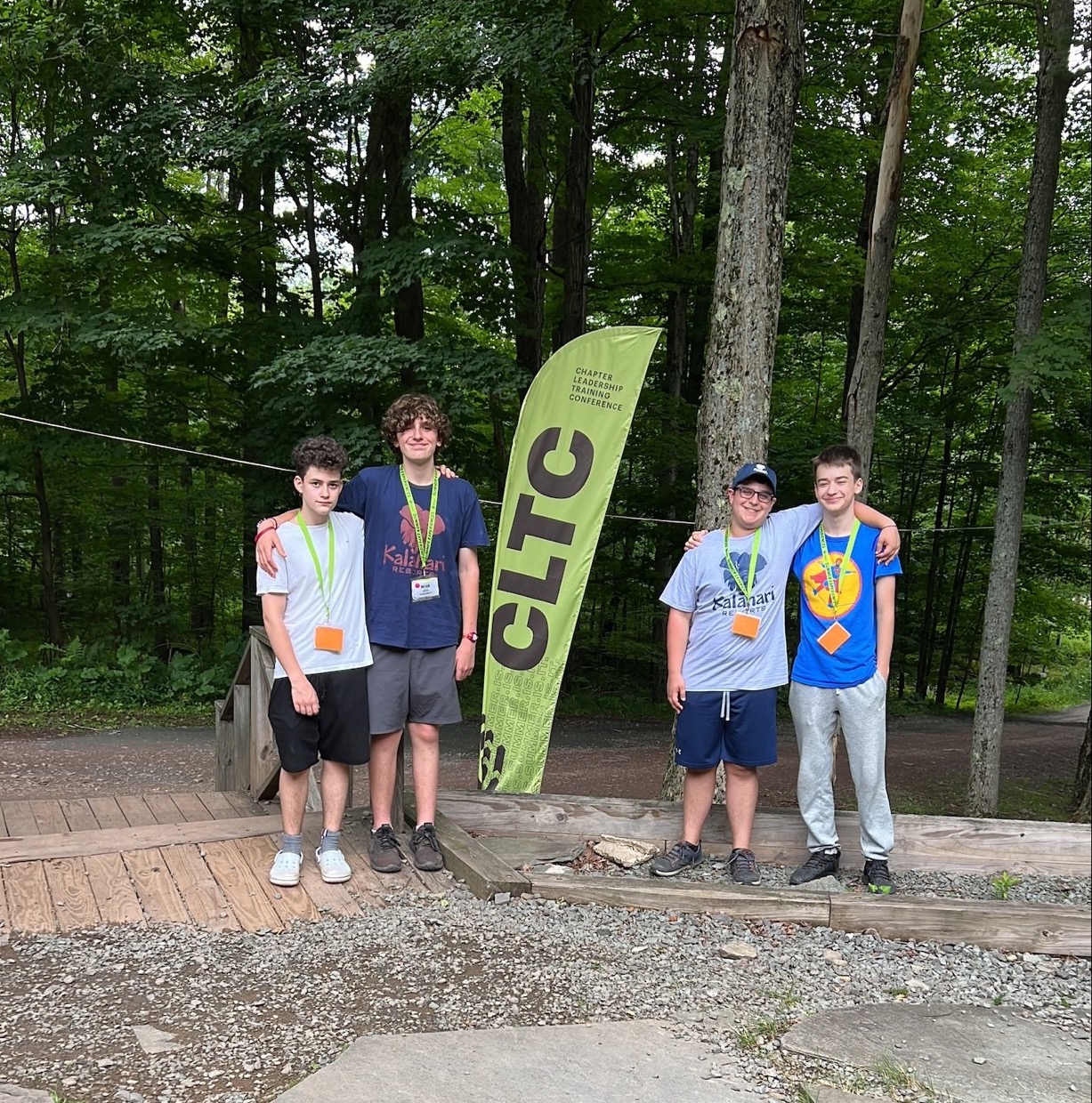 Group of people celebrating on stage