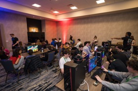 Group of people celebrating on stage