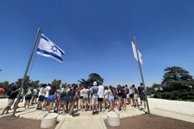 Group of people celebrating on stage