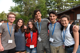 Group of people celebrating on stage