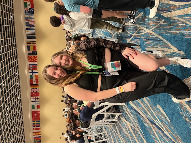 Group of people celebrating on stage