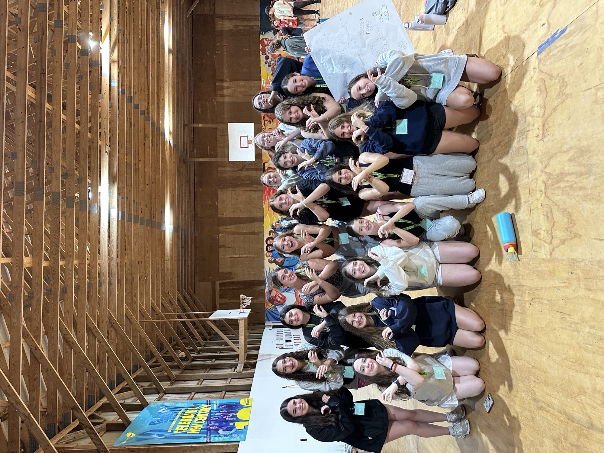 Group of people celebrating on stage