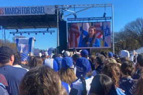 Group of people celebrating on stage