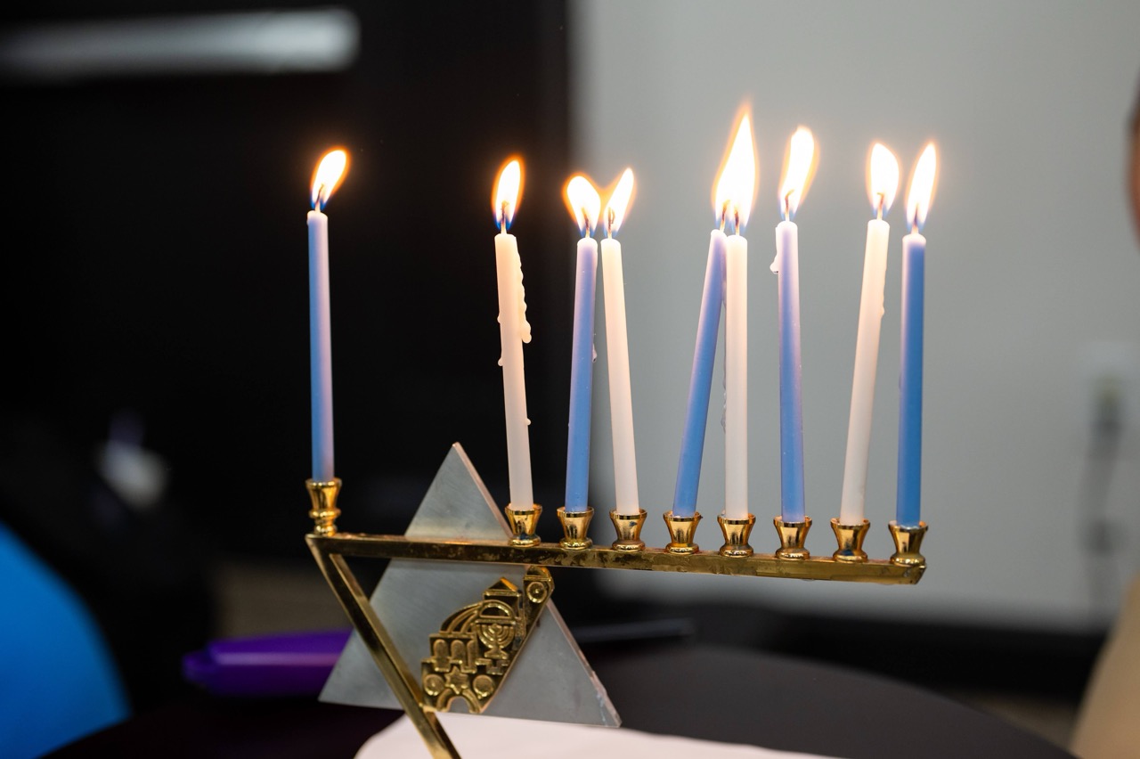 Group of people celebrating on stage