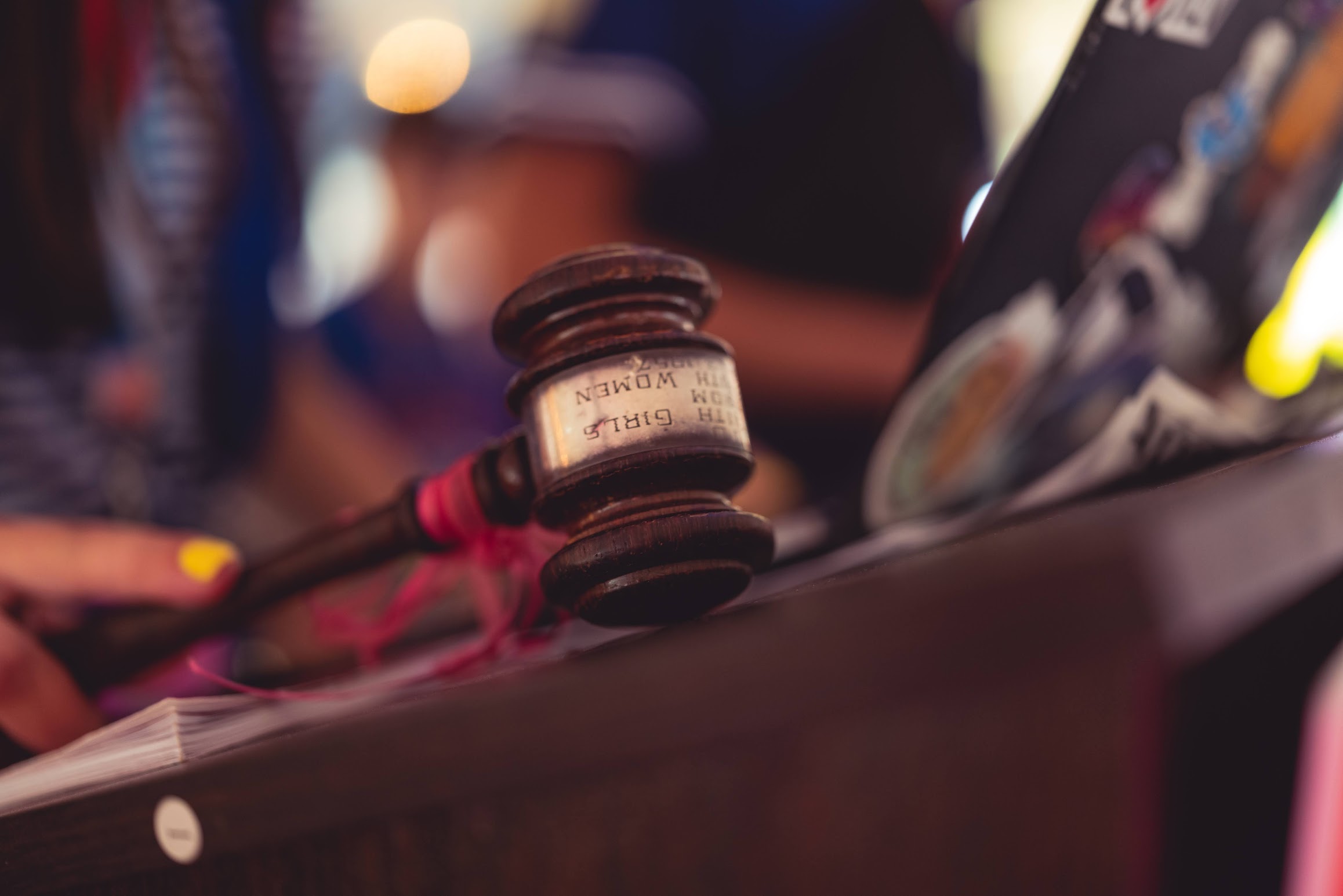 Group of people celebrating on stage