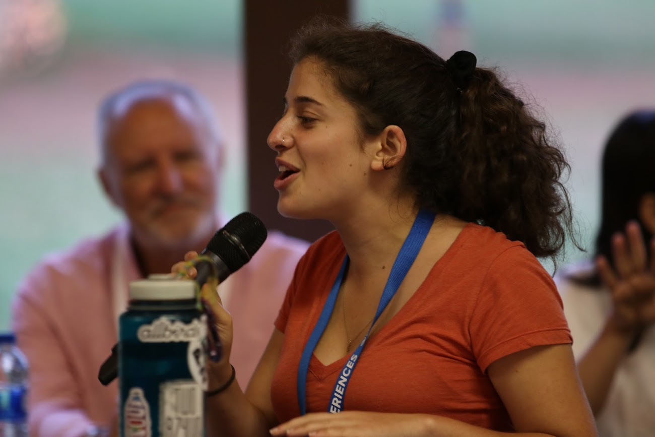 Group of people celebrating on stage