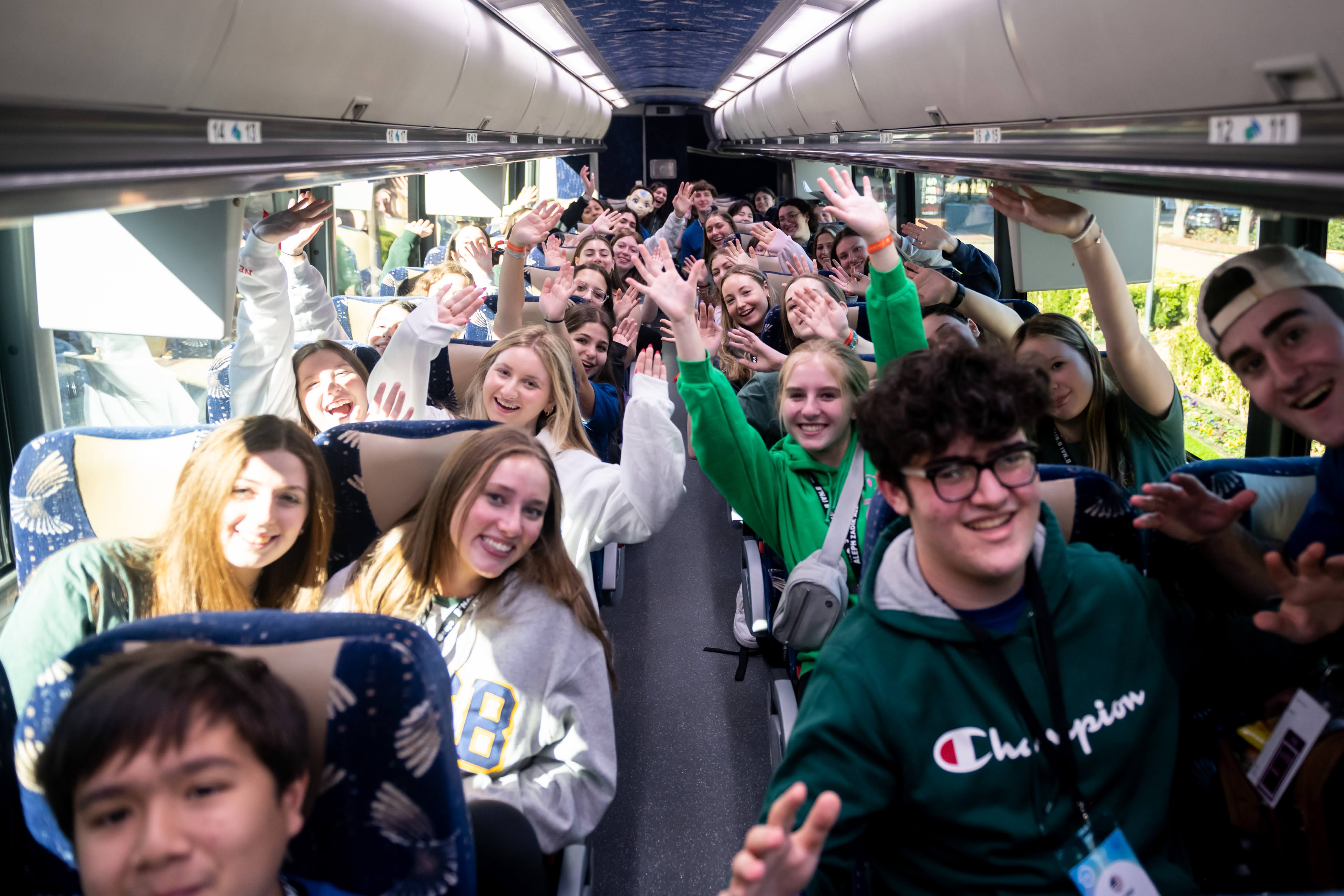 Group of people celebrating on stage