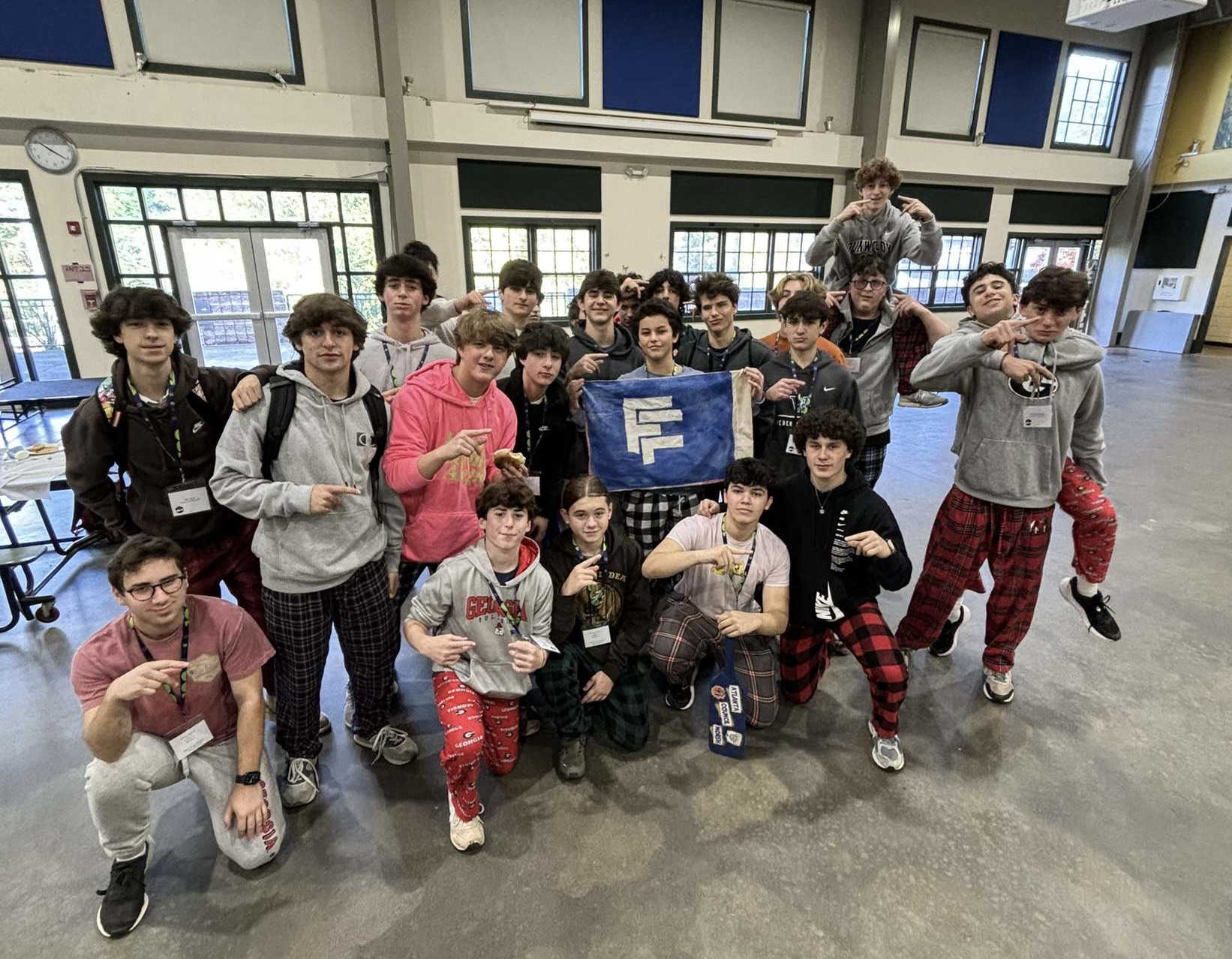 Group of people celebrating on stage