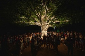 Group of people celebrating on stage