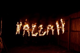 Group of people celebrating on stage