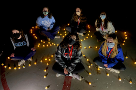 Group of people celebrating on stage
