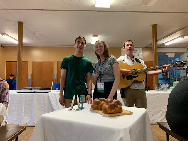 Group of people celebrating on stage