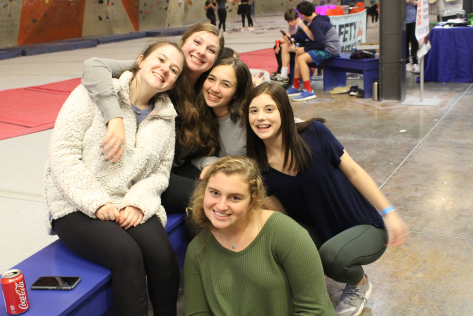 Group of people celebrating on stage