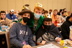 Group of people celebrating on stage