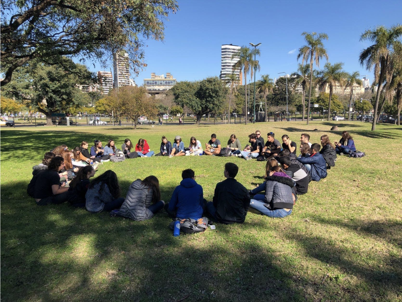 Group of people celebrating on stage
