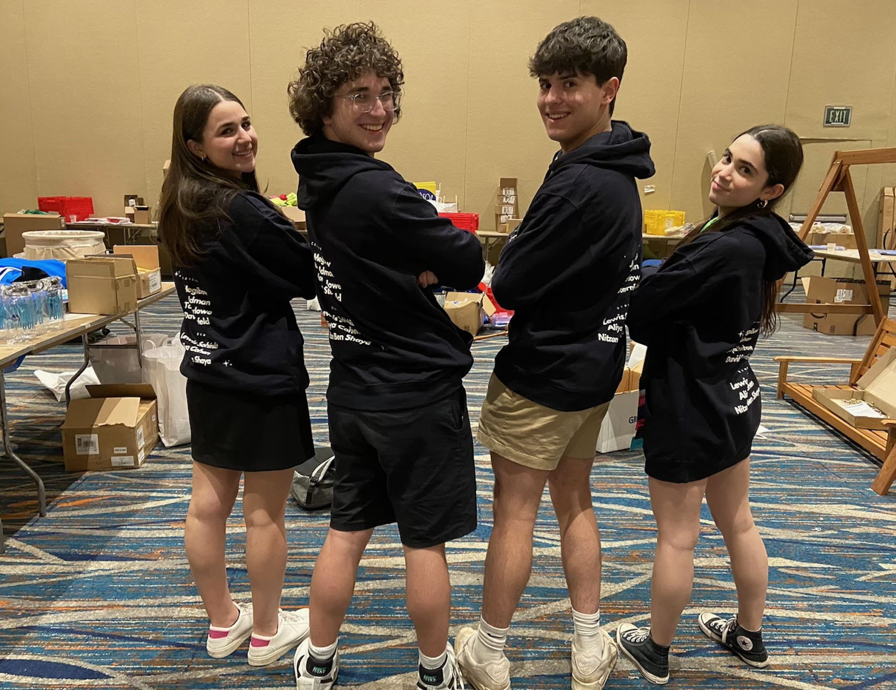Group of people celebrating on stage
