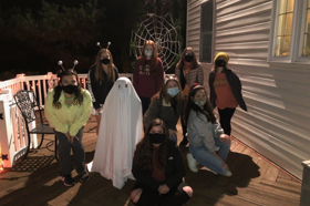 Group of people celebrating on stage