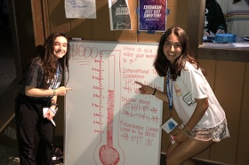 Group of people celebrating on stage